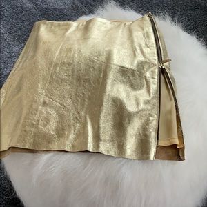 ABS gold metallic mini skirt